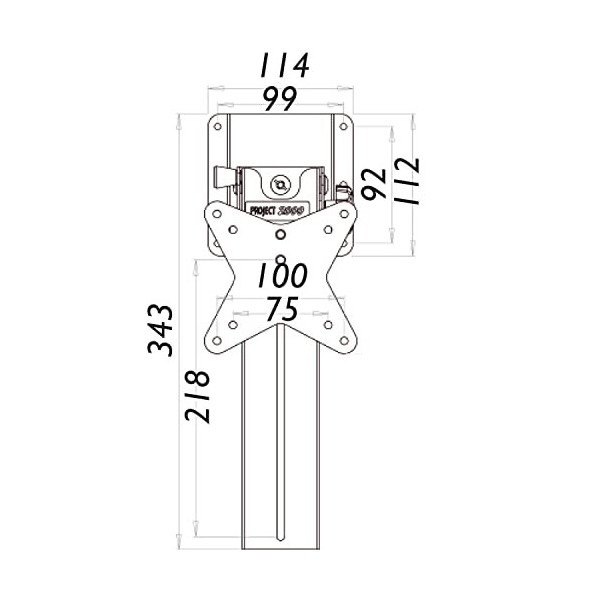 Project 2000 - Support TV Plafond pivotant réglable PROJECT 2000