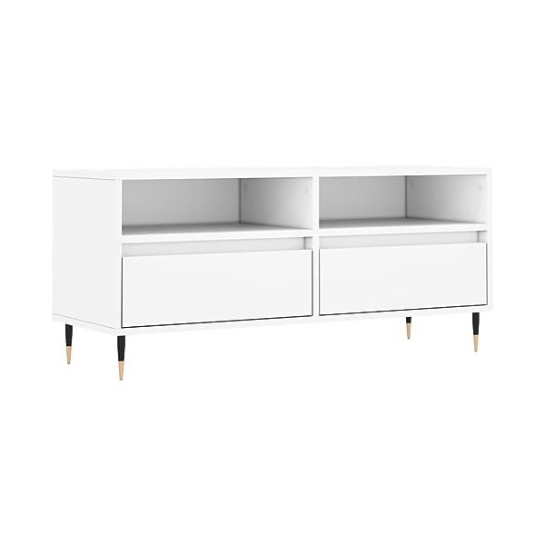 vidaXL Meuble TV Gris béton 100x34,5x44,5 cm Bois dingénierie