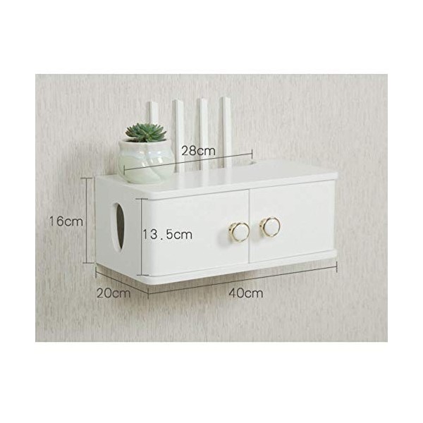 Meuble TV mural, boîte de rangement pour routeur wifi, cadre en bois massif, meuble TV en bois massif, utilisé pour la décora