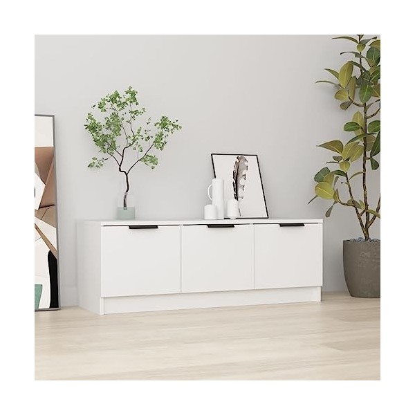 VEEKI Meuble TV, Meuble TV Suspendu, Meuble TV Industriel, Meuble TV Bois, Meuble Chambre, Convient pour Salon ou Chambre, Bl