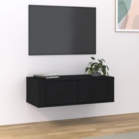 VEEKI Meuble TV, Meuble TV Suspendu, Meuble TV Industriel, Meuble TV Bois, Meuble Chambre, Convient pour Salon ou Chambre, Su
