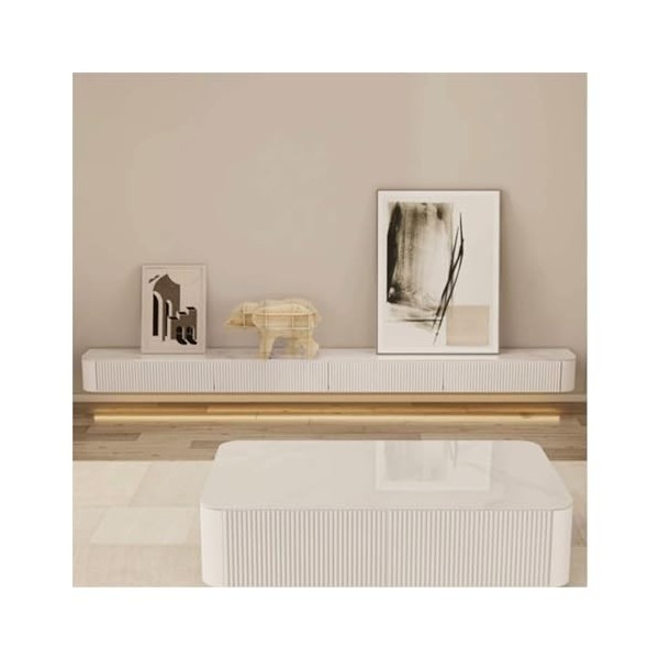 Meuble TV Flottant Mural Étagère TV flottante en bois, console TV murale 70,8/78,7, étagère flottante for sous la TV, éta