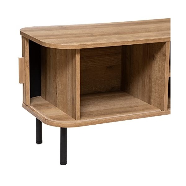 Meuble TV 2 Portes Colva - Naturel - Atmosphera créateur dintérieur