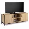 IDMarket - Meuble TV Detroit 2 Portes Design Industriel 140 cm