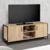 IDMarket - Meuble TV Detroit 2 Portes Design Industriel 140 cm