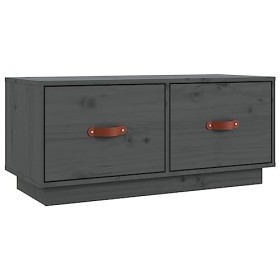 Générique Meuble TV Gris 80x34x35 cm Bois de pin Massif,11 KG,818242, Meubles, Meubles TV