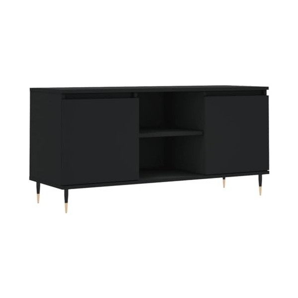 Générique Meuble TV Noir 104x35x50 cm Bois dingénierie,20.7 KG,827005, Meubles, Meubles TV