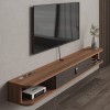 Étagère TV flottante en bois,Meuble TV Suspendu Bois Etagere Meuble Etagere TV Support TV Mural Armoire with Doors Meuble de 