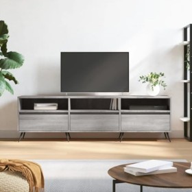 Générique Meuble TV Sonoma Gris 150x30x44,5 cm Bois dingénierie,26 KG,831258, Meubles, Meubles TV