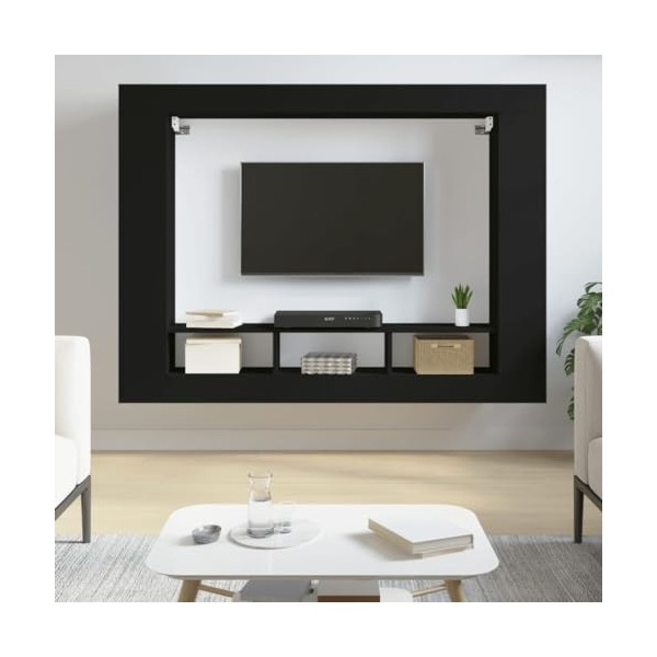 Générique Meuble TV Noir 152x22x113 cm Bois dingénierie,27.13 KG,833723, Meubles, Armoires Meubles de Rangement