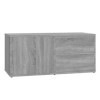 FAMIROSA Meuble TV Sonoma Gris 80x34x36 cm Bois dingénierie 16.2KG 