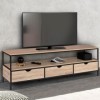 IDMarket - Meuble TV Detroit 3 tiroirs Design Industriel 160 cm