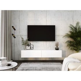 3E 3xE living.com Meuble TV Suspendu, D: L: 170 cm, H : 34 cm, P : 32 cm. Rangement TV, Meuble TV Mural, Table TV, Meuble Tel