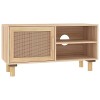 vidaXL Meuble TV Centre de Divertissement Armoire Multimédia Meuble de Rangement Salle de Séjour Blanc 80x30x40 cm Bois de Pi