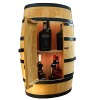 CREATIVE COOPER Casier à vin en bois avec porte LED - Armoire à alcool - Étagère à bouteilles en bois - Baril en bois - Meubl