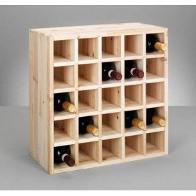 Zeller Present 13172 Casier à Vin en Bois Naturel 52 x 25 x 52 cm