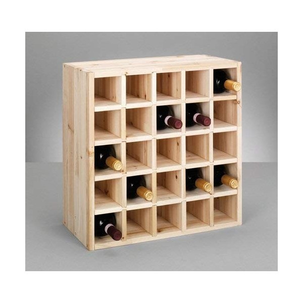 Zeller Present 13172 Casier à Vin en Bois Naturel 52 x 25 x 52 cm