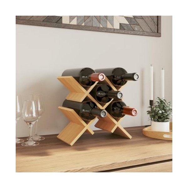 vidaXL Casier à Vin pour 5 Bouteilles, Étagère à Vin avec Rangement, Support à Vin, Porte-Bouteilles de Cuisine Salon, Modern
