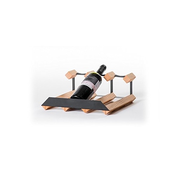 RAXI™ Show Premium casier à vin en Bois de hêtre au Design Luxueux pour 3X Bouteilles de vin
