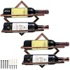 Supports Muraux pour Bouteilles de Vin en Métal, Rganisateur de Casier à Vin Suspendu Pliable pour 2 Bouteilles dalcool, Éta