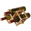 afdg Porte Bouteille Pliable en Bois, Casier à Bouteille en Bois, Casier à vin en Bois Massif Diamant pour Cuisine à Domicile