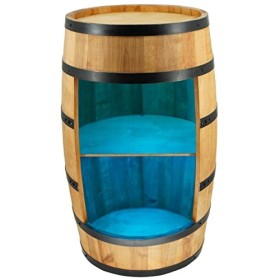 CREATIVE COOPER Étagère à vin en bois - Mini bar - Armoire à alcool - Armoire de bar avec lumières LED - 80 cm de haut - Étag