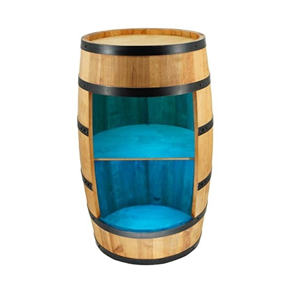 CREATIVE COOPER Étagère à vin en bois - Mini bar - Armoire à alcool - Armoire de bar avec lumières LED - 80 cm de haut - Étag