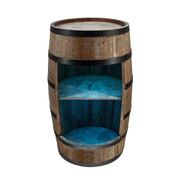 CREATIVE COOPER Étagère à vin en bois - Mini bar - Armoire à alcool - Armoire de bar avec lumières LED - 80 cm de haut - Étag