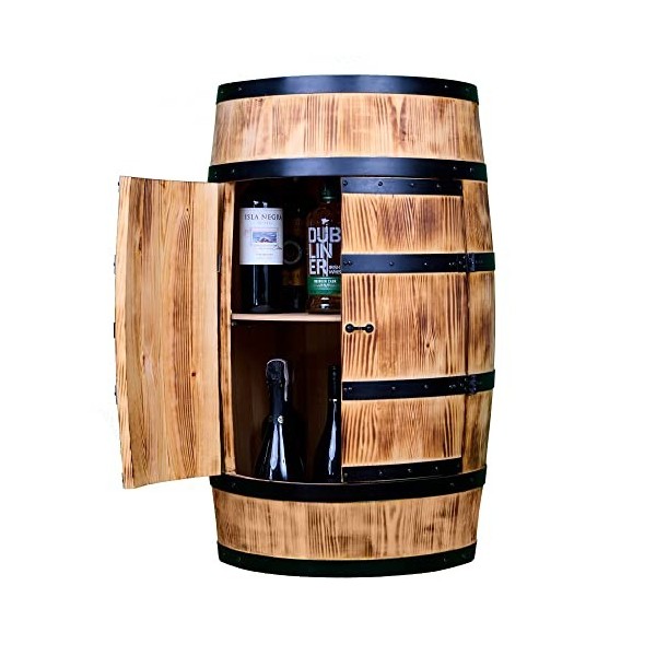 Creative Cooper Tonneau à vin - Casier à vin - Armoire à Alcool - Étagère en Bois - Tonneau en Bois - Meubles de tonneau - en