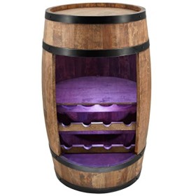 Creative Cooper casier à vin - Cave à vin Mini Bar - Cave à Alcool avec LED - tonneau à vin - Bar à vin - Bar à Baril - Meubl