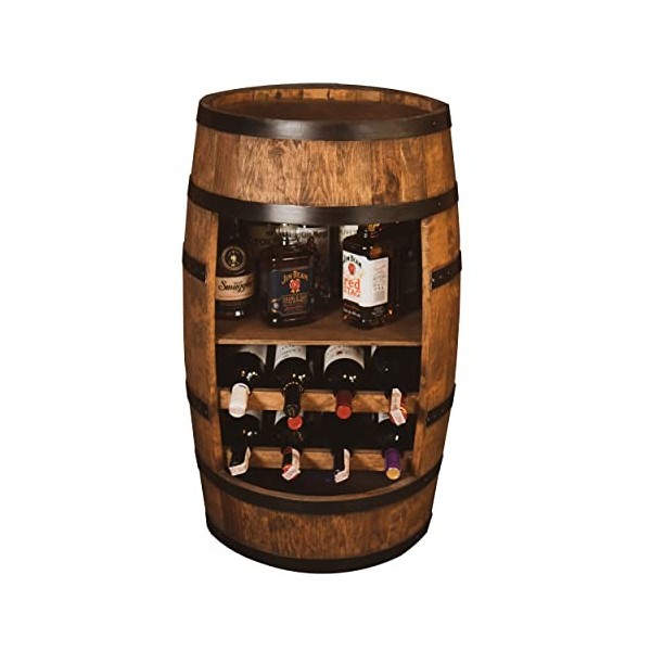 CREATIVE COOPER Armoire à vin avec étagère et chaise longue à vin - Étagère à vin rétro - 80 cm x 50 cm - Bois daulne - Coul