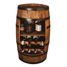 CREATIVE COOPER Armoire à vin avec étagère et chaise longue à vin - Étagère à vin rétro - 80 cm x 50 cm - Bois daulne - Coul
