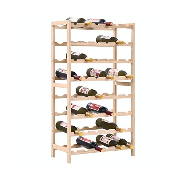 vidaXL Casier à Bouteilles Bois de Cèdre Rangement Bibliothèque Étagère à Vin