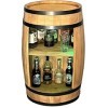 weeco USB Tonneau en Bois Vintage Minibar Armoire de Bar à LED Rustique - Commode de Maison gin Whisky, bière - Casier à Vin 