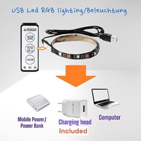 weeco USB Tonneau en Bois Vintage Minibar Armoire de Bar à LED Rustique - Commode de Maison gin Whisky, bière - Casier à Vin 