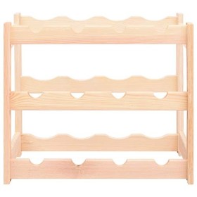 Susany Casier à Bouteilles pour 12 Bouteilles Casier à Vin Support de Vin FSC Pinède