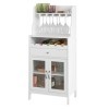 SoBuy® FSB24-W Buffet Commode Armoire de Rangement avec Porte-Bouteilles Casier à Bouteilles Range Bouteille Meuble à Bouteil