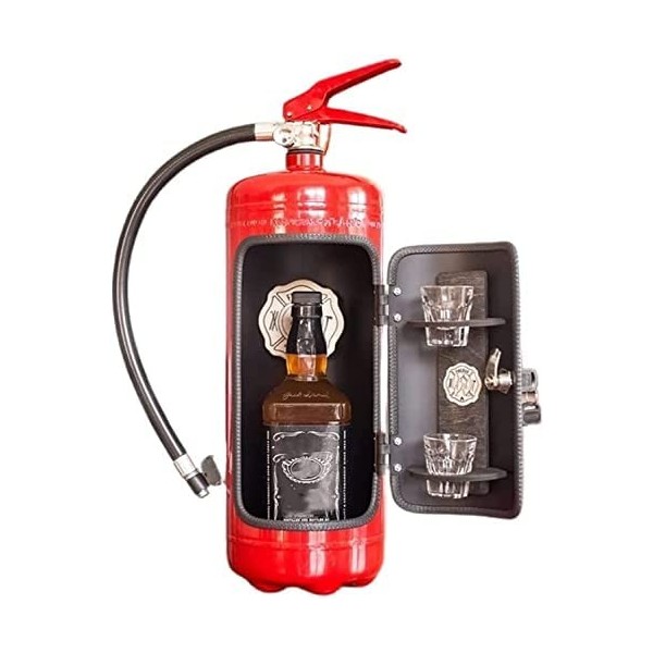 Mini bar extincteur fantaisie en forme dextincteur - Décoration en forme dextincteur - Pour amateurs de whisky, pompier, fa