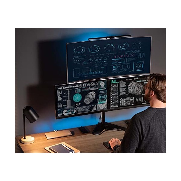 VIVO STAND-V003E Support de bureau pour écran dordinateur 3 écrans jusquà 30"