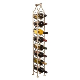 Biscottini Casier à vin en fer forgé 105 x 15 x 16 cm – Capacité 8 bouteilles – Cave à vin blanc antique – Porte-bouteilles s