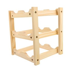 Artibetter Casier À Vin Casier À Vin en Bois Casier À Vin en Bois Petit Présentoir Étagère À Vin en Bois À 3 Niveaux Étagère 