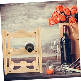 Artibetter Casier À Vin Casier À Vin en Bois Casier À Vin en Bois Petit Présentoir Étagère À Vin en Bois À 3 Niveaux Étagère 