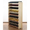 Directachat56 CASIER à VIN, Bois Massif, 63 Bouteilles, 3 Teintes Naturel 