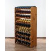 Directachat56 CASIER à VIN, Bois Massif, 63 Bouteilles, 3 Teintes Naturel 