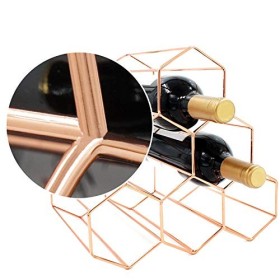 Hduacuge Casier à Vin en MéTal GéOméTrique CréAtif Simple Maison Porte-Raisin Restaurant Salon Bar Armoire à Vin Casier à Vin