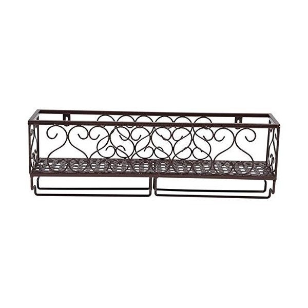 Etagère de salle de bain murale, Casier à vin Porte-gobelet Porte-verre Affichage Bar Étagère Murale Bouteille Champagne Verr