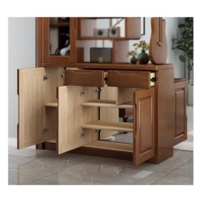 GUERNSEY Armoire à Vin Armoire de séparation avec écran dentrée de Style Chinois, Armoire dentrée de Salon, Armoire à vin, 