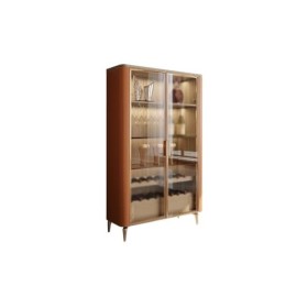GUERNSEY Armoire à Vin Armoire à vin Moderne, Salon, Maison, Petit Appartement, vitrine Murale, Porte en Verre, Armoire de Ra
