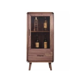 GUERNSEY Armoire à Vin Armoire latérale TV, Type Domestique, Salon, Porte en Verre, Petite Armoire à vin, Armoire Murale de R