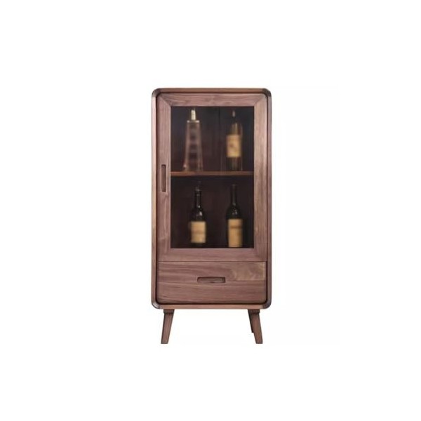 GUERNSEY Armoire à Vin Armoire latérale TV, Type Domestique, Salon, Porte en Verre, Petite Armoire à vin, Armoire Murale de R